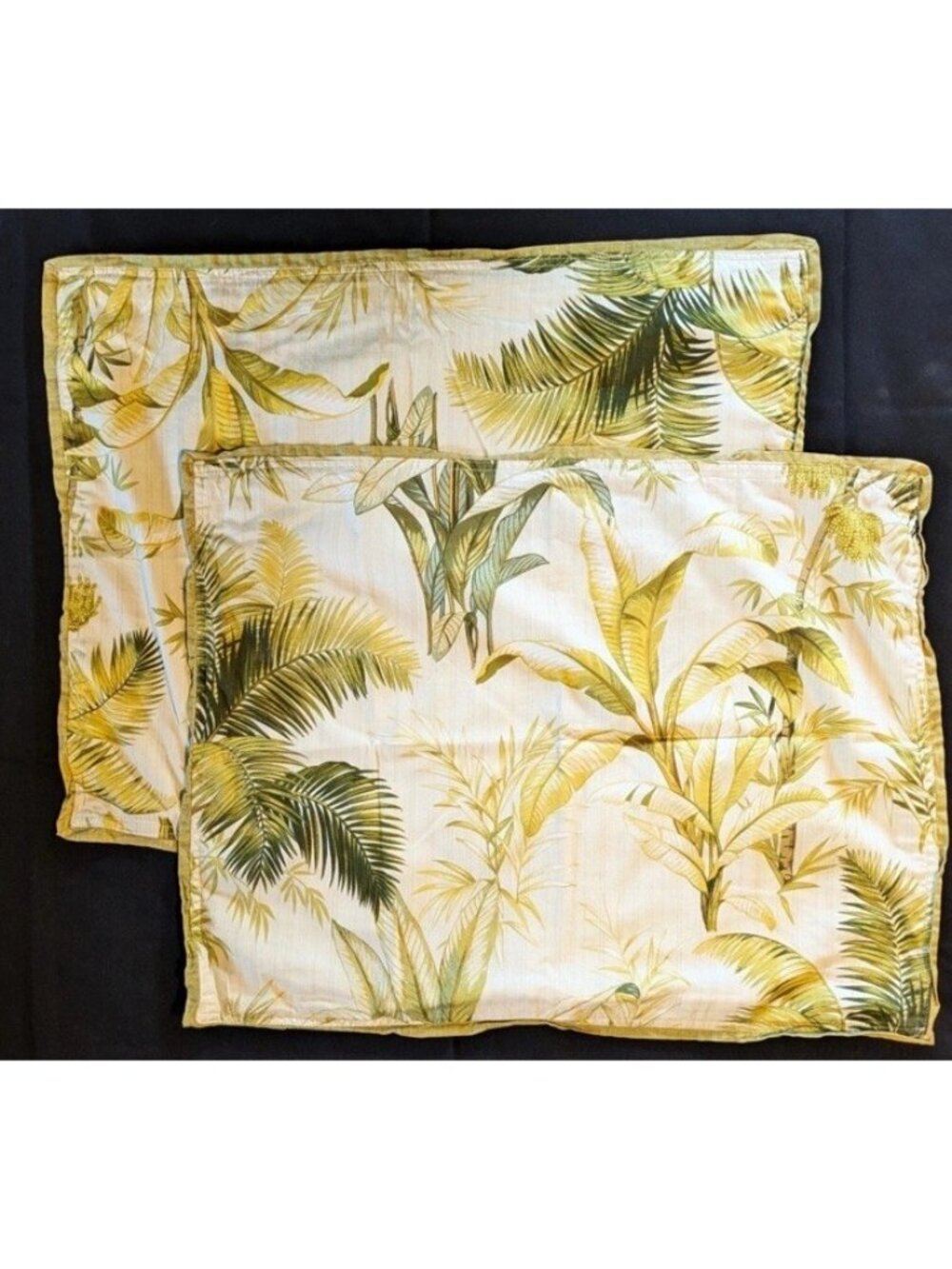 2 Tommy Bahama Home Tropical Standard Size Pillow Shams Coastal Cottage Zipper